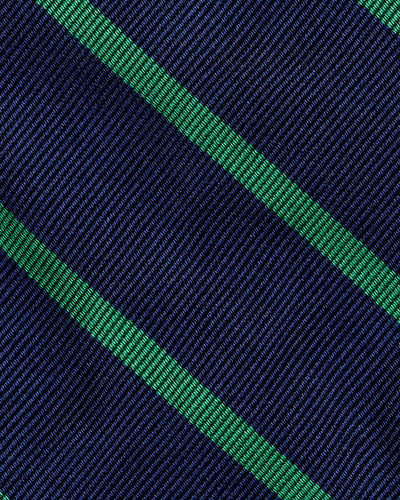 Ralph Lauren Striped Silk Repp Tie | Navy/Green