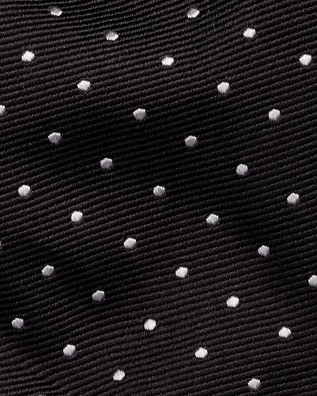 Ralph Lauren Polka Dot Silk Repp Tie | Black/White