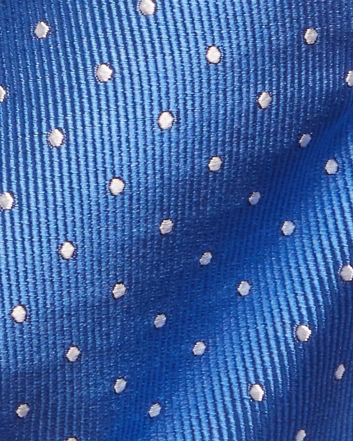 Ralph Lauren Polka Dot Silk Repp Tie | Blue/White