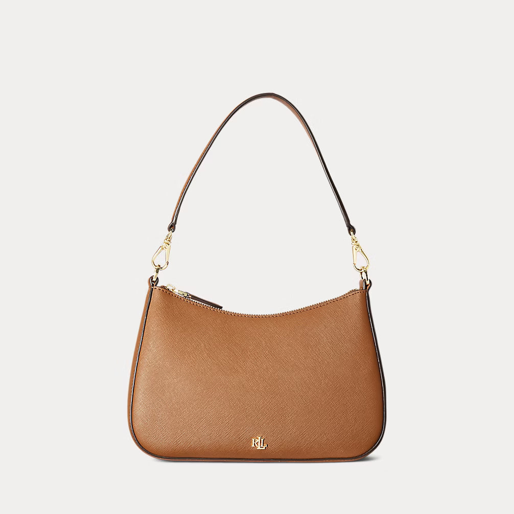 Lauren Ralph Lauren Crosshatch Leather Medium Danni Bag | Lauren Tan