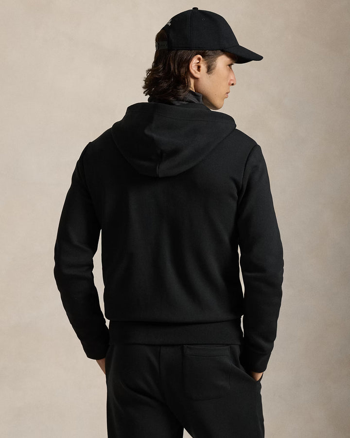 Ralph Lauren Double-Knit Full-Zip Hoodie | Black