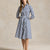 Ralph Lauren Belted Striped Cotton Shirtdress | Navy/White