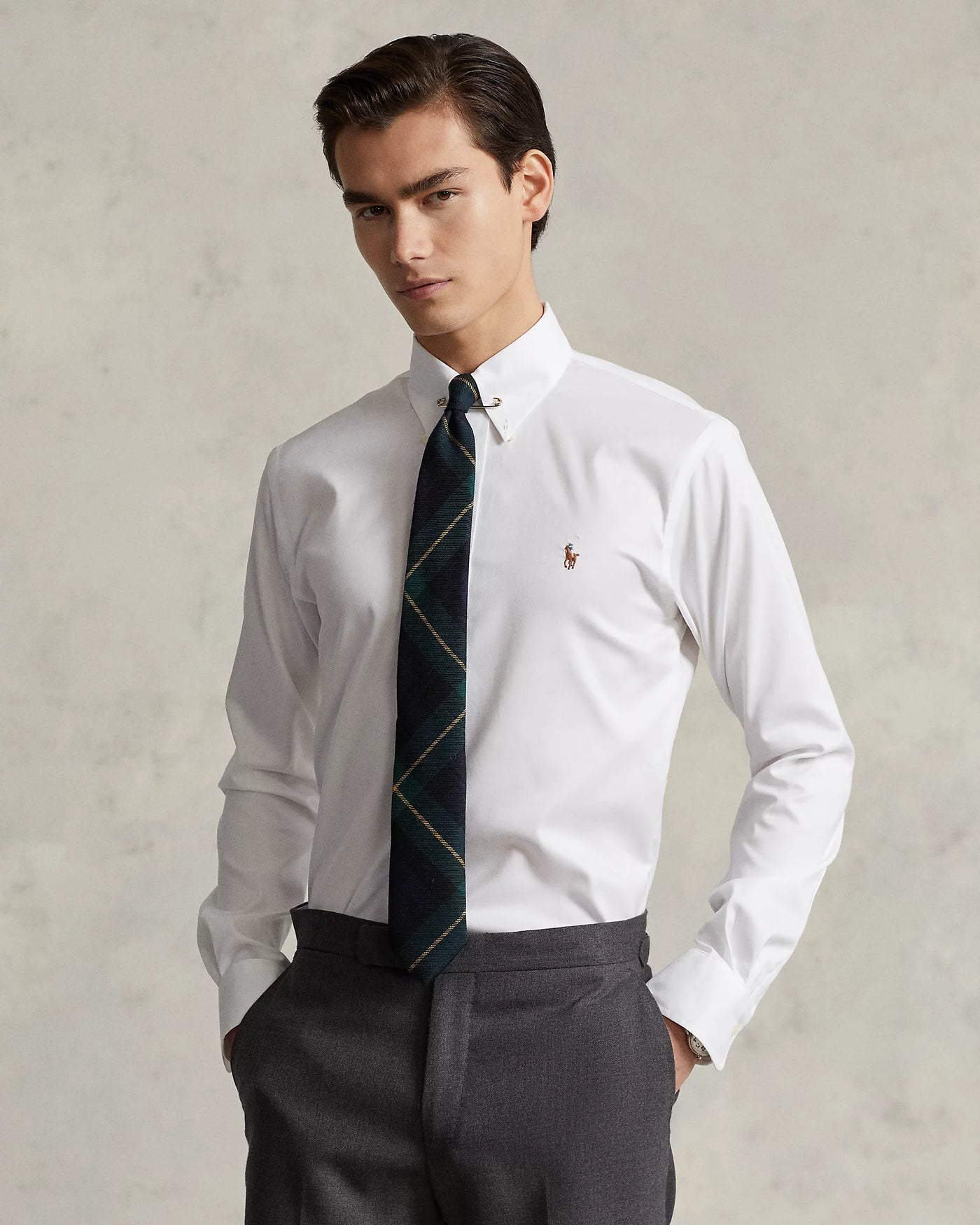 Ralph Lauren Custom Fit Oxford Υποκάμισο | Λευκό