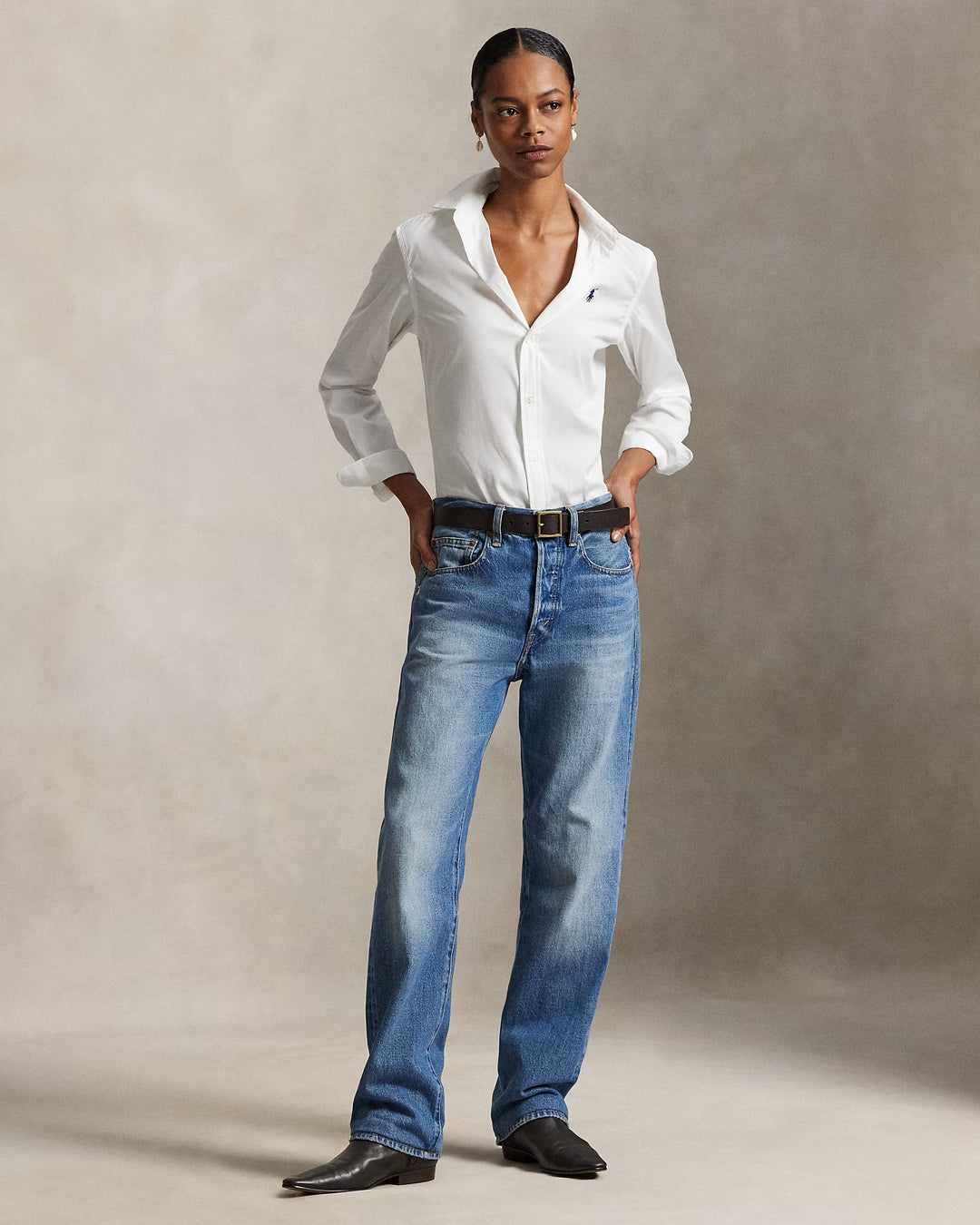 Ralph Lauren Slim Fit Cotton Shirt | White
