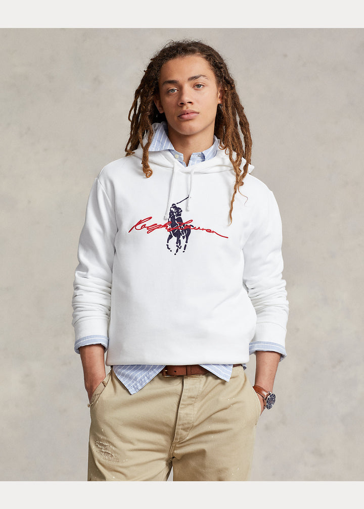 Ralph Lauren Fleece Φούτερ με Μεγάλο Πόνυ | Λευκό