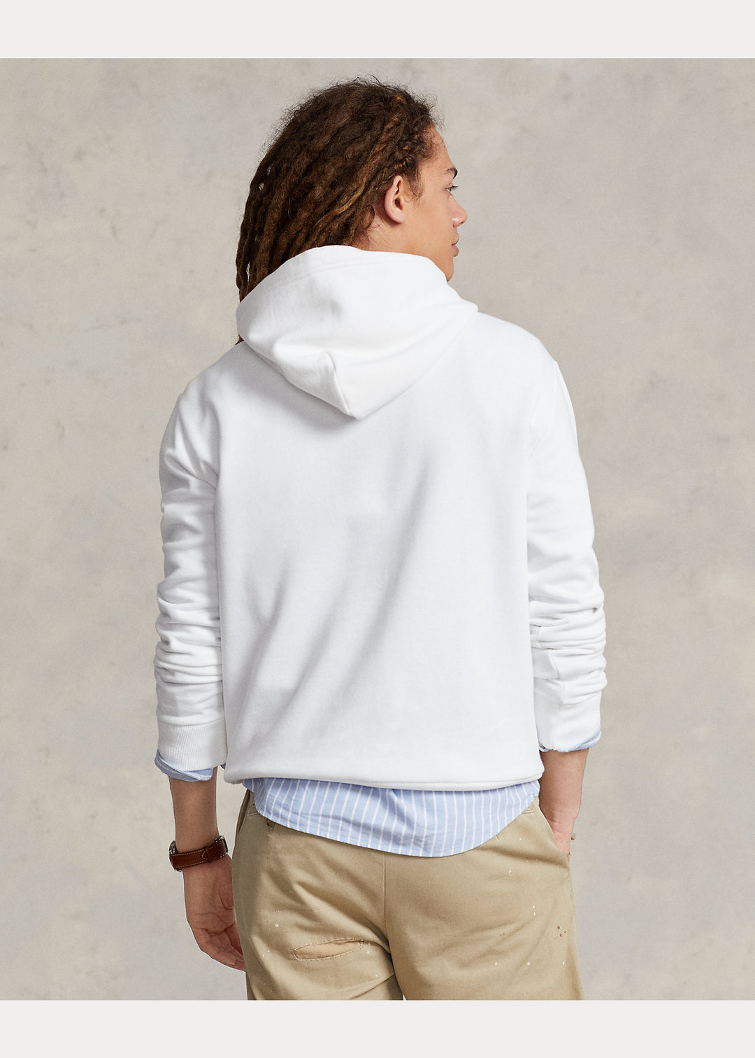 Ralph Lauren Fleece Φούτερ με Μεγάλο Πόνυ | Λευκό