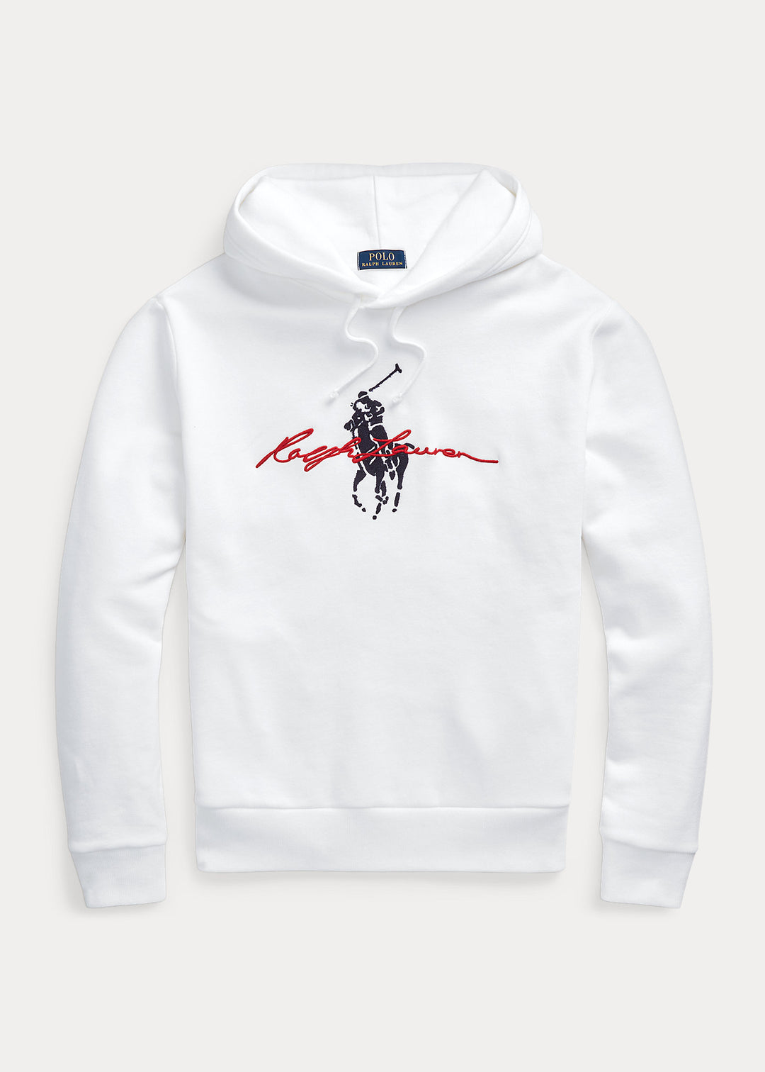 Ralph Lauren Fleece Φούτερ με Μεγάλο Πόνυ | Λευκό