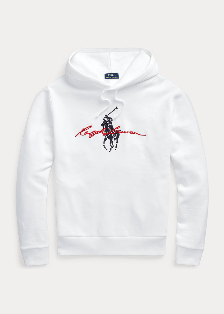 Ralph Lauren Fleece Φούτερ με Μεγάλο Πόνυ | Λευκό