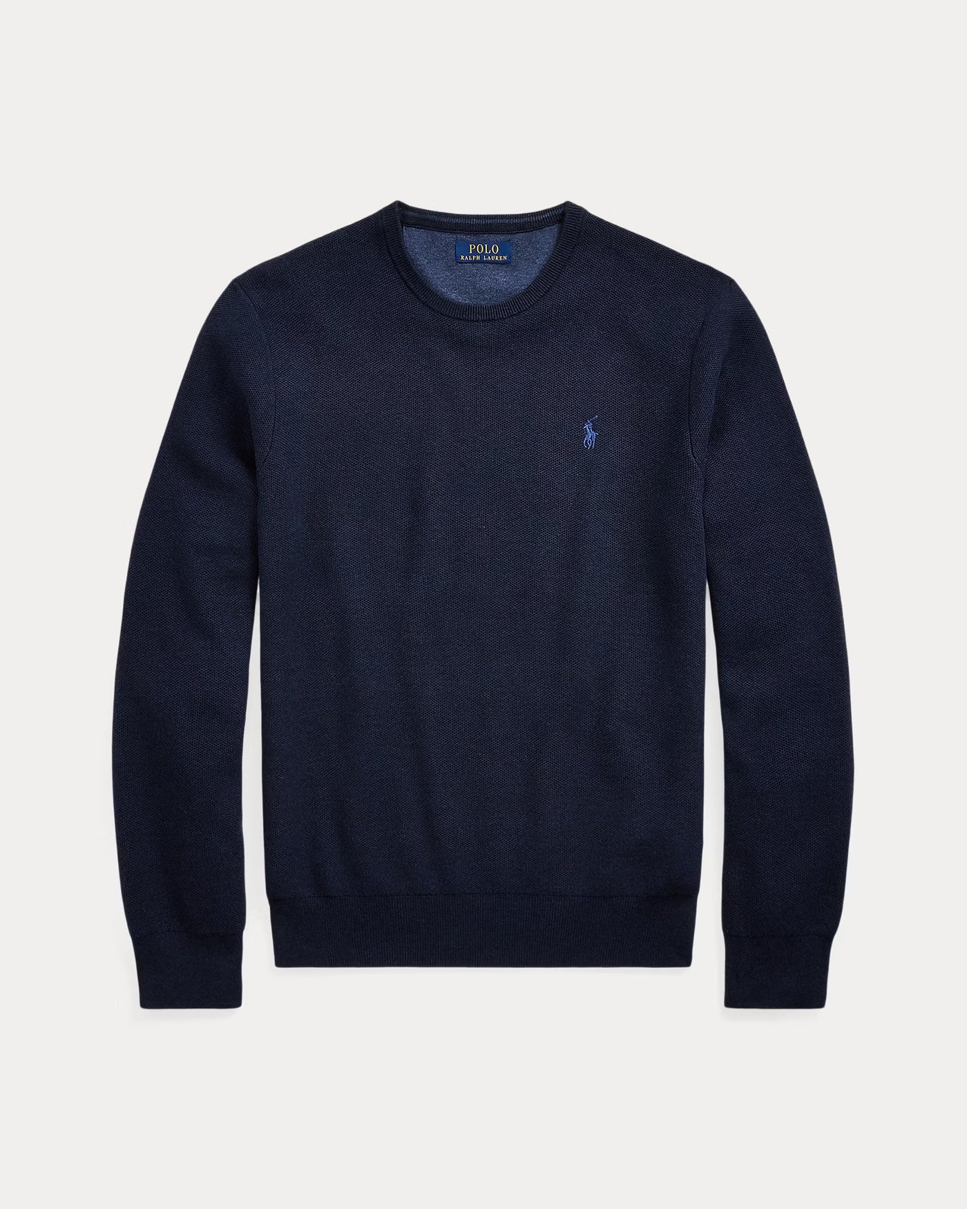 Ralph Lauren Textured Βαμβακερό Πουλόβερ | Σκούρο Μπλε