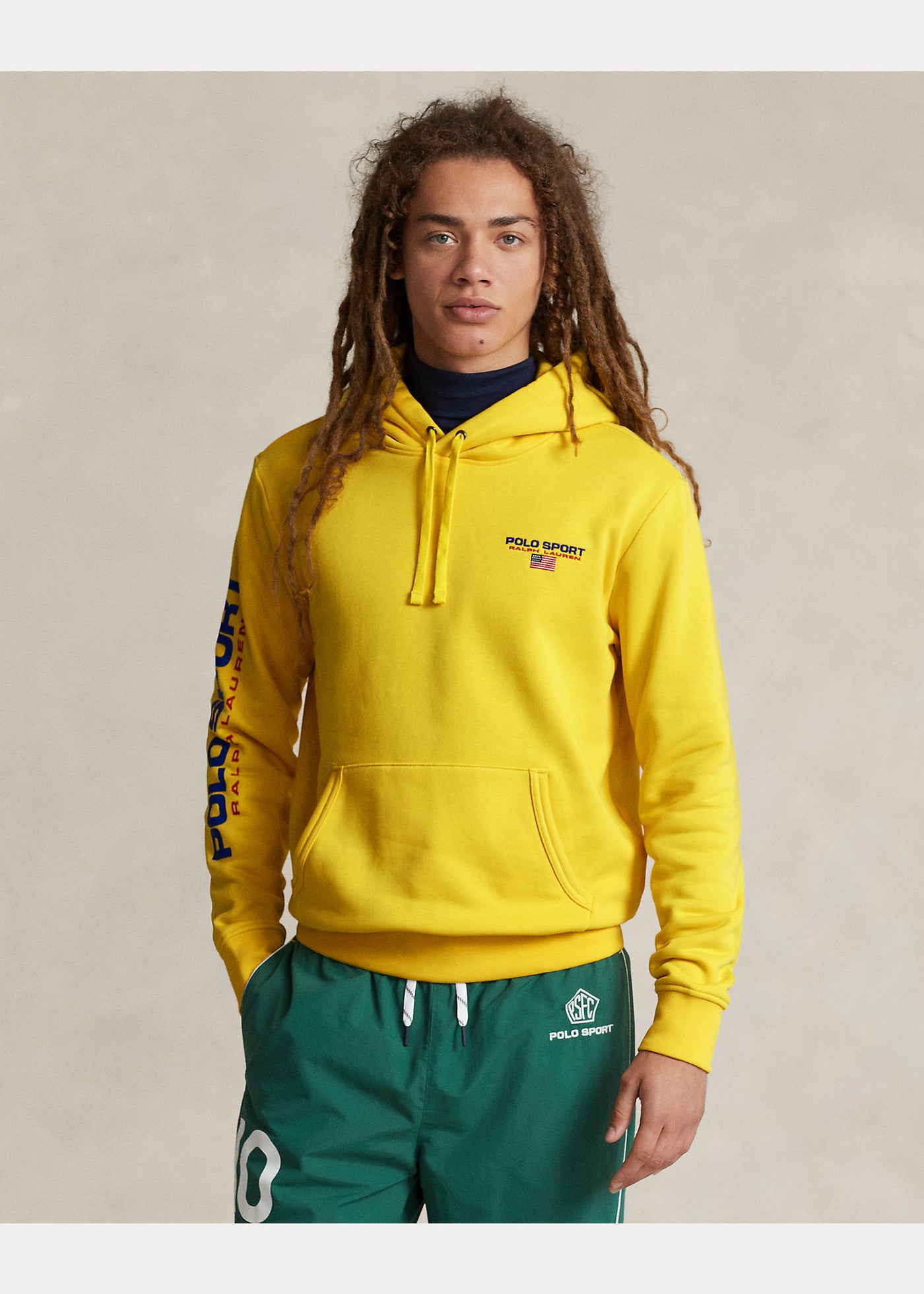 Ralph Lauren Polo Sport Φλις Φούτερ με Κουκούλα | Κίτρινο