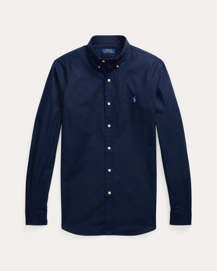 Ralph Lauren Slim Fit Stretch Poplin Shirt | Newport Navy