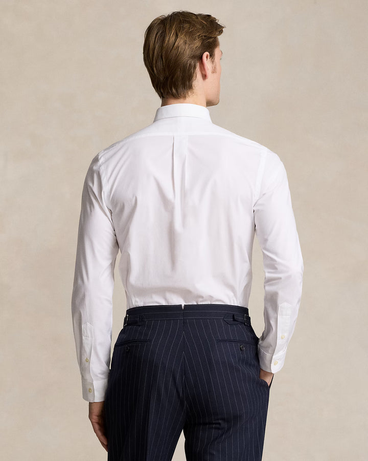Ralph Lauren Slim Fit Stretch Poplin Shirt | White