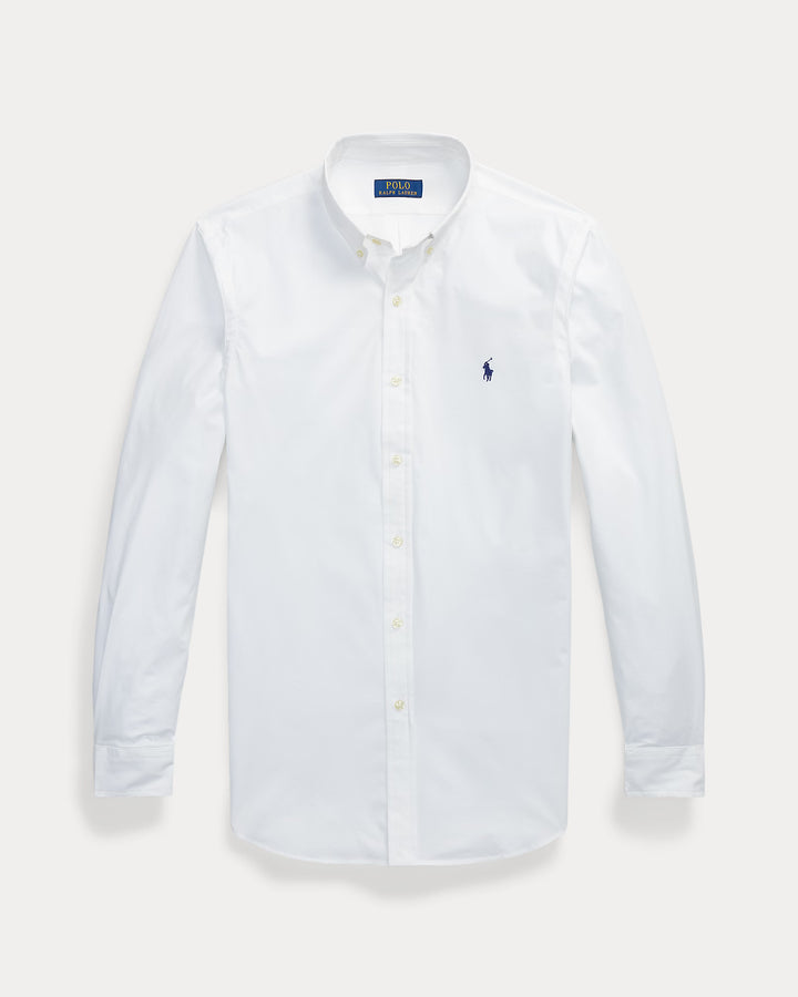 Ralph Lauren Slim Fit Stretch Poplin Shirt | White