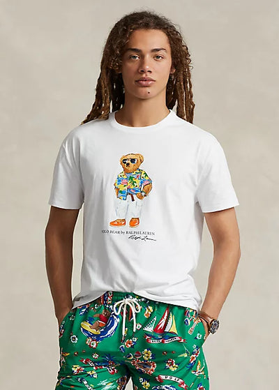 Ralph Lauren Classic Fit Τζέρσεϊ T-Shirt με Αρκουδάκι | Λευκό