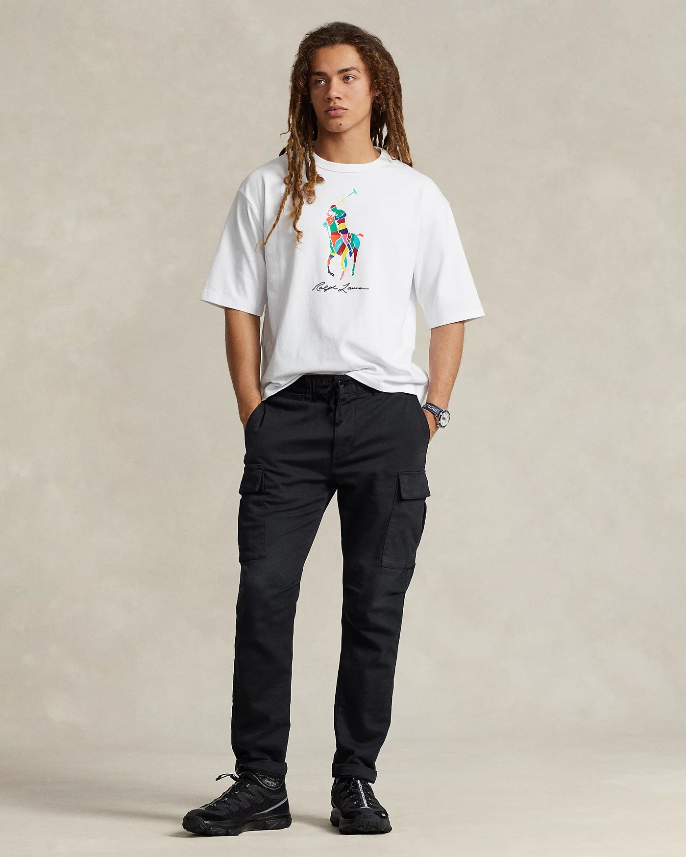 Ralph Lauren Relaxed Fit T-Shirt με Μεγάλο Πόνυ | Λευκό