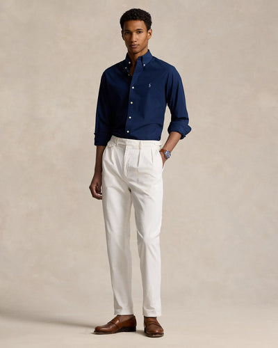 Ralph Lauren Custom Fit Stretch Poplin Shirt | Newport Navy