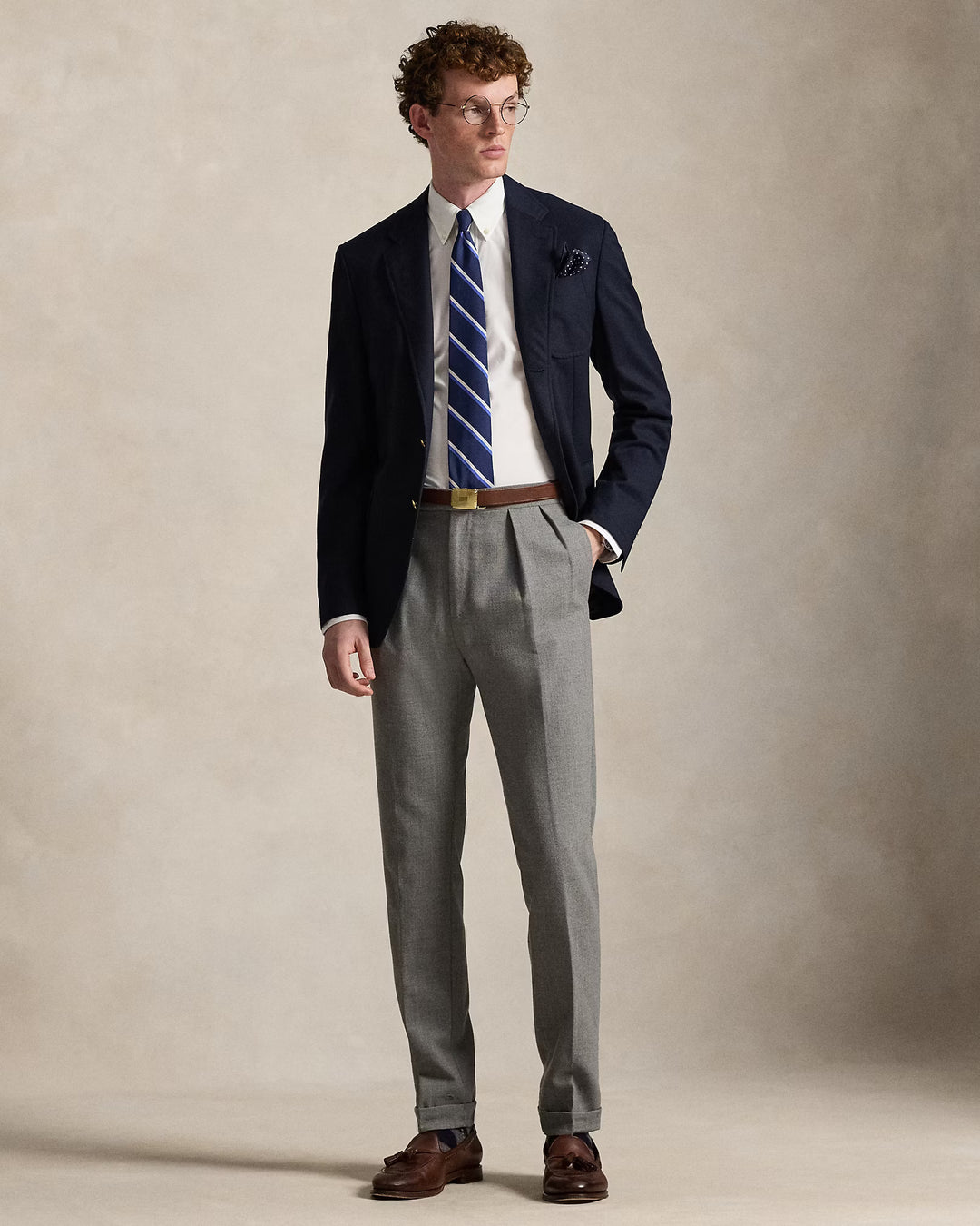 Ralph Lauren Custom Fit Stretch Poplin Shirt | White