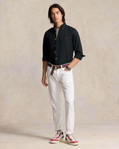 Ralph Lauren Custom Fit Stretch Poplin Shirt | Black