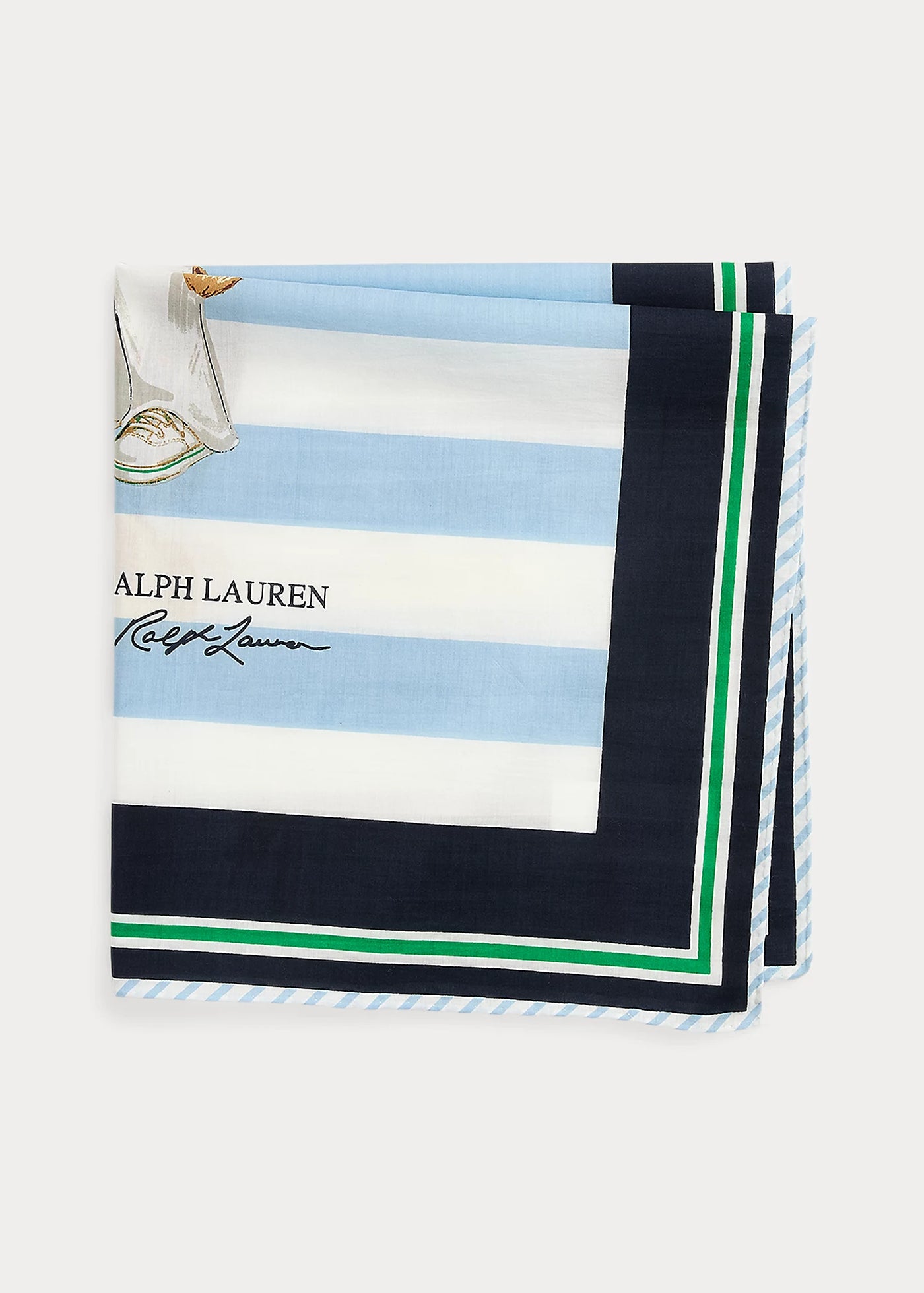 Ralph Lauren Polo Μαντήλι Βαμβάκι-Μετάξι | Μπλε Πολύχρωμο