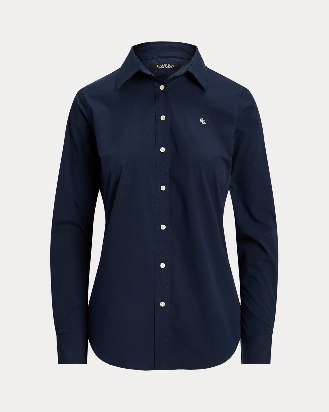 Lauren Ralph Lauren Easy Care Stretch Cotton Shirt | Lauren Navy