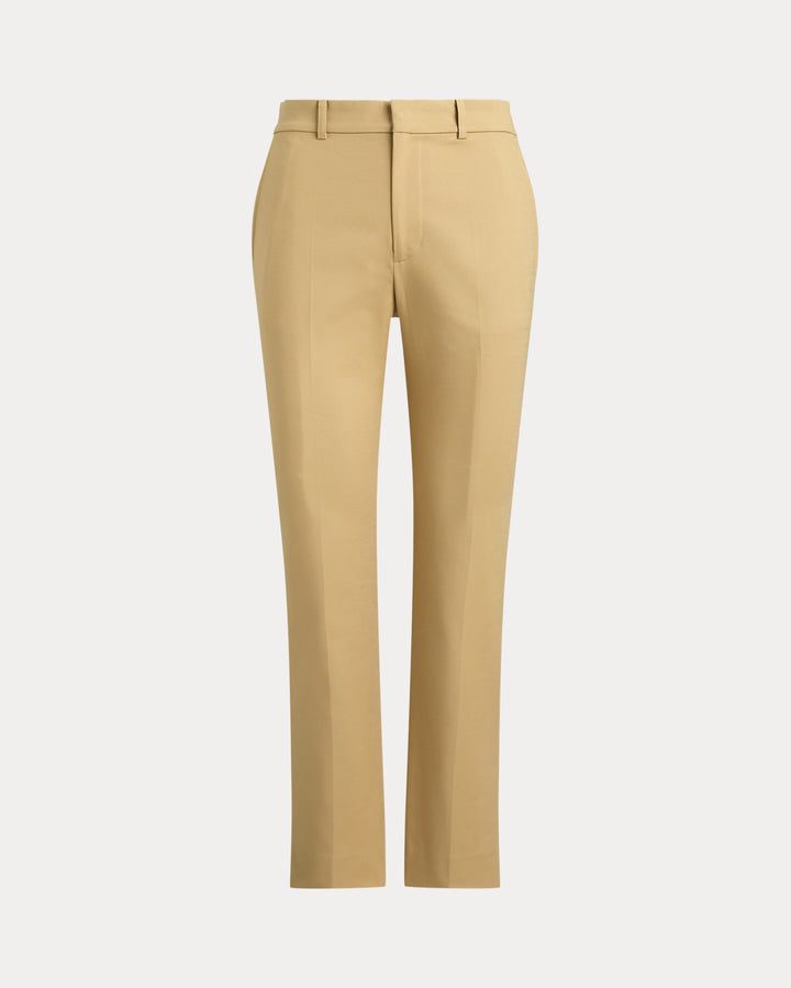Lauren Ralph Lauren Cotton Slim Straight Trousers | Birtch Tan