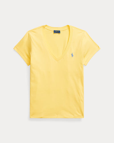 Ralph Lauren Cotton Jersey V-Neck T-Shirt | Corn Yellow