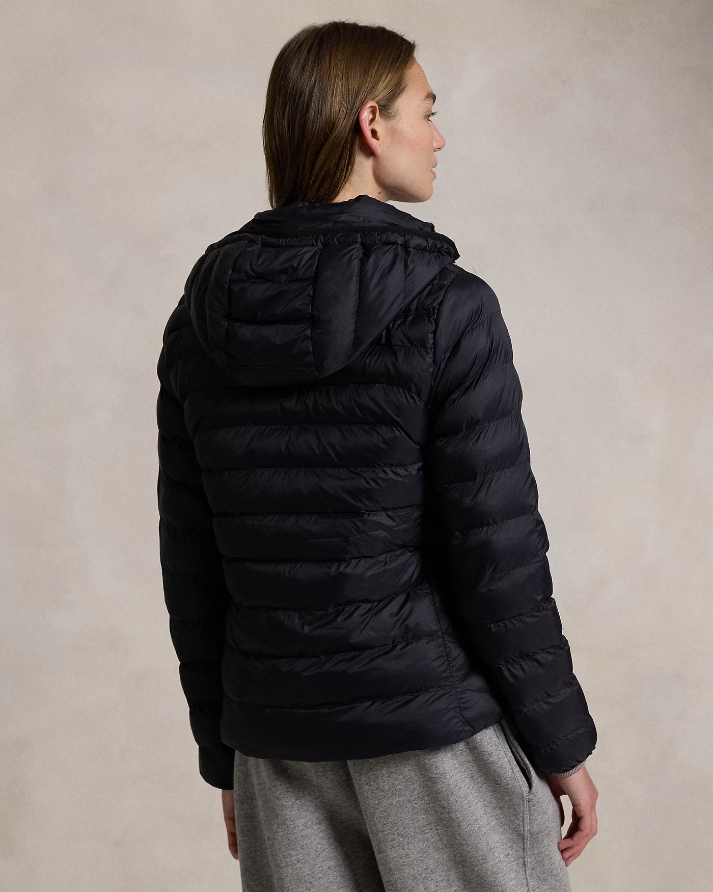 Ralph Lauren Water-Resistant Packable Hooded Jacket | Black
