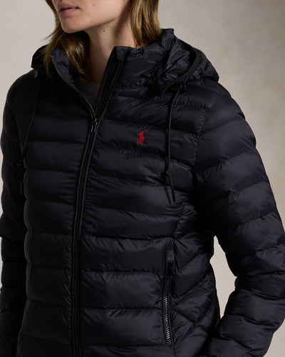 Ralph Lauren Water-Resistant Packable Hooded Jacket | Black