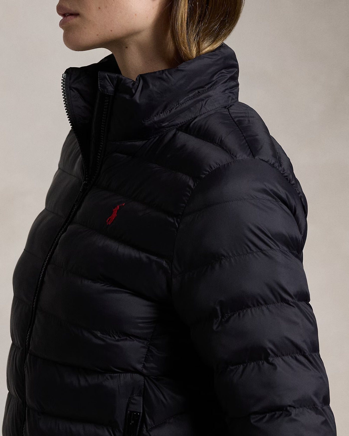 Ralph Lauren Water-Resistant Packable Hooded Jacket | Black