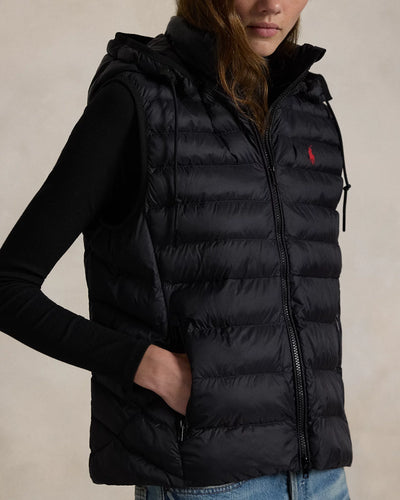 Ralph Lauren Water-Repellent Packable Gilet | Black