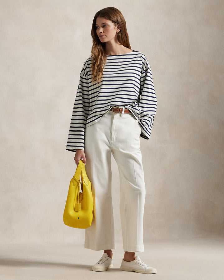 Ralph Lauren Striped Boatneck Mariner Women's T-Shirt | Navy/White