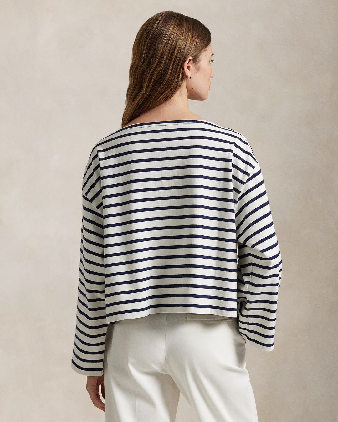 Ralph Lauren Striped Boatneck Mariner Women's T-Shirt | Navy/White