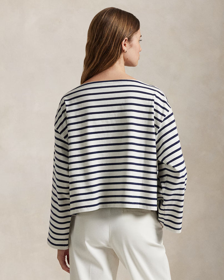Ralph Lauren Striped Boatneck Mariner Women's T-Shirt | Navy/White