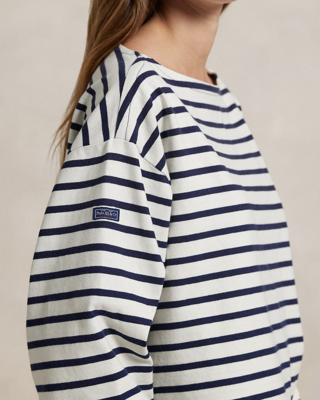 Ralph Lauren Striped Boatneck Mariner Women's T-Shirt | Navy/White