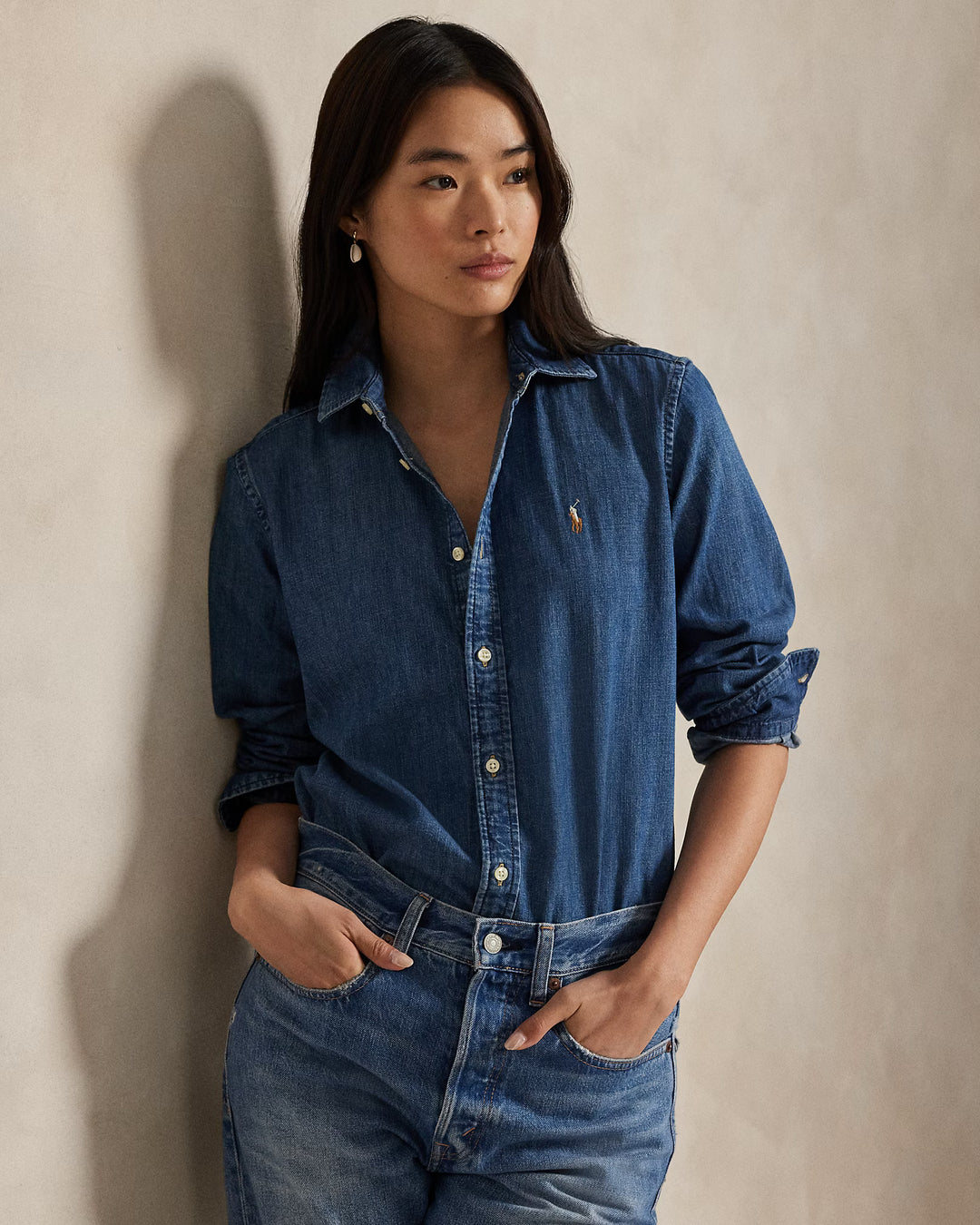 Ralph Lauren Slim Fit Denim Women's Shirt | Merced Wash
