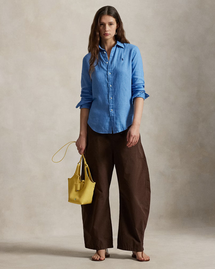 Ralph Lauren Classic Fit Linen Women's Shirt | Blue