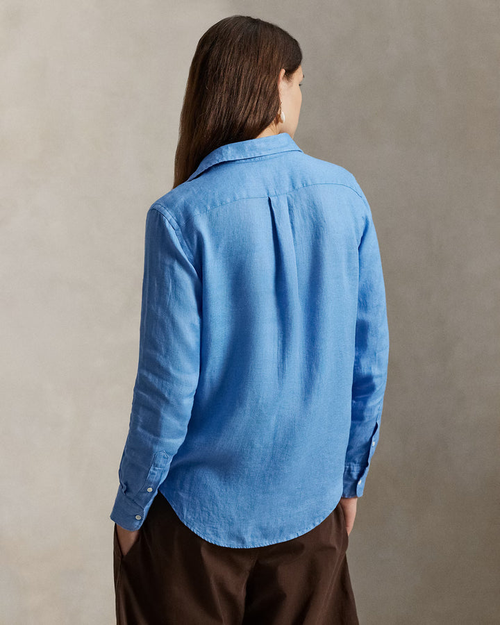 Ralph Lauren Classic Fit Linen Women's Shirt | Blue