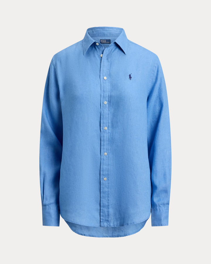 Ralph Lauren Classic Fit Linen Women's Shirt | Blue
