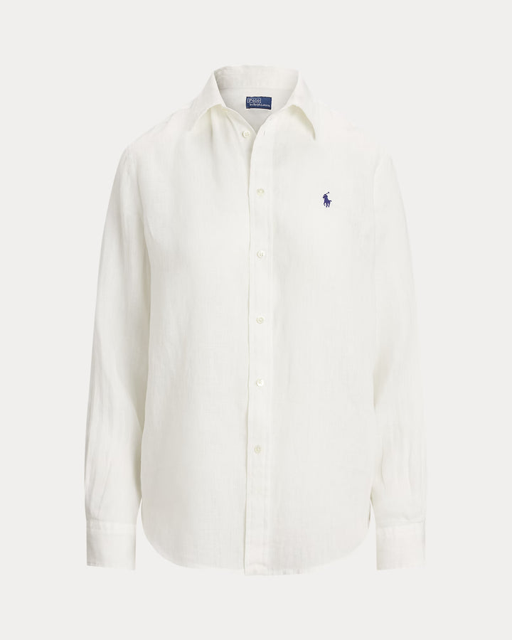 Ralph Lauren Classic Fit Linen Women's Shirt | White