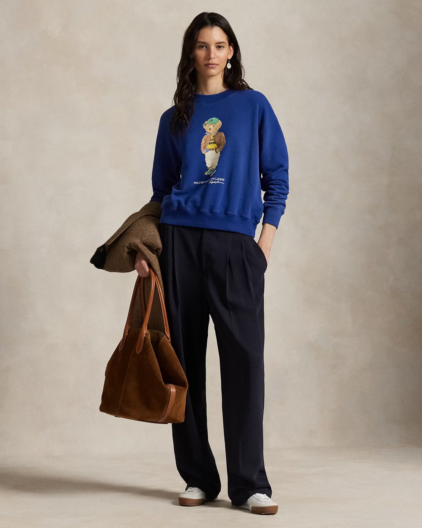 Ralph Lauren Polo Bear Lightweight Fleece Crewneck | Blue Yacht