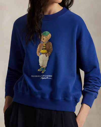 Ralph Lauren Polo Bear Lightweight Fleece Crewneck | Blue Yacht
