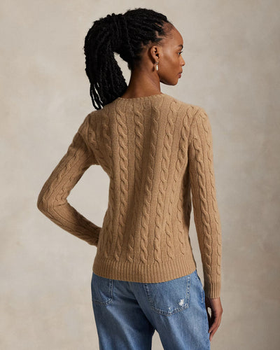 Ralph Lauren Cable Wool-Cashmere Crewneck Jumper | Camel