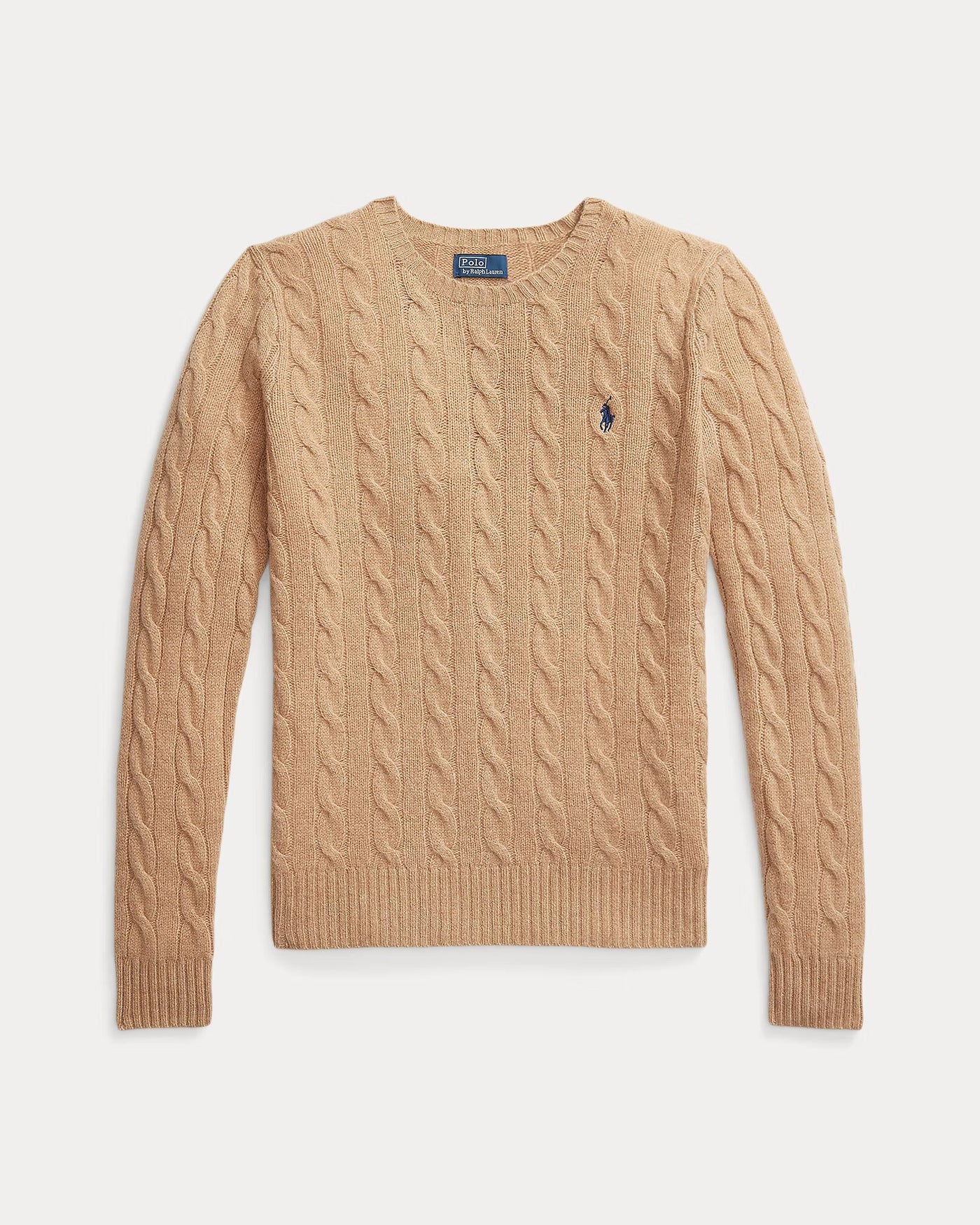 Ralph Lauren Cable Wool-Cashmere Crewneck Jumper | Camel