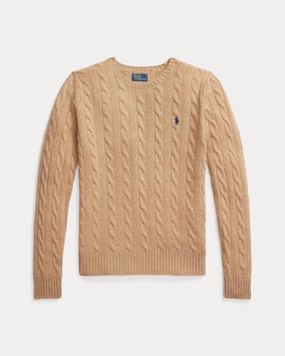 Ralph Lauren Cable Wool-Cashmere Crewneck Jumper | Camel