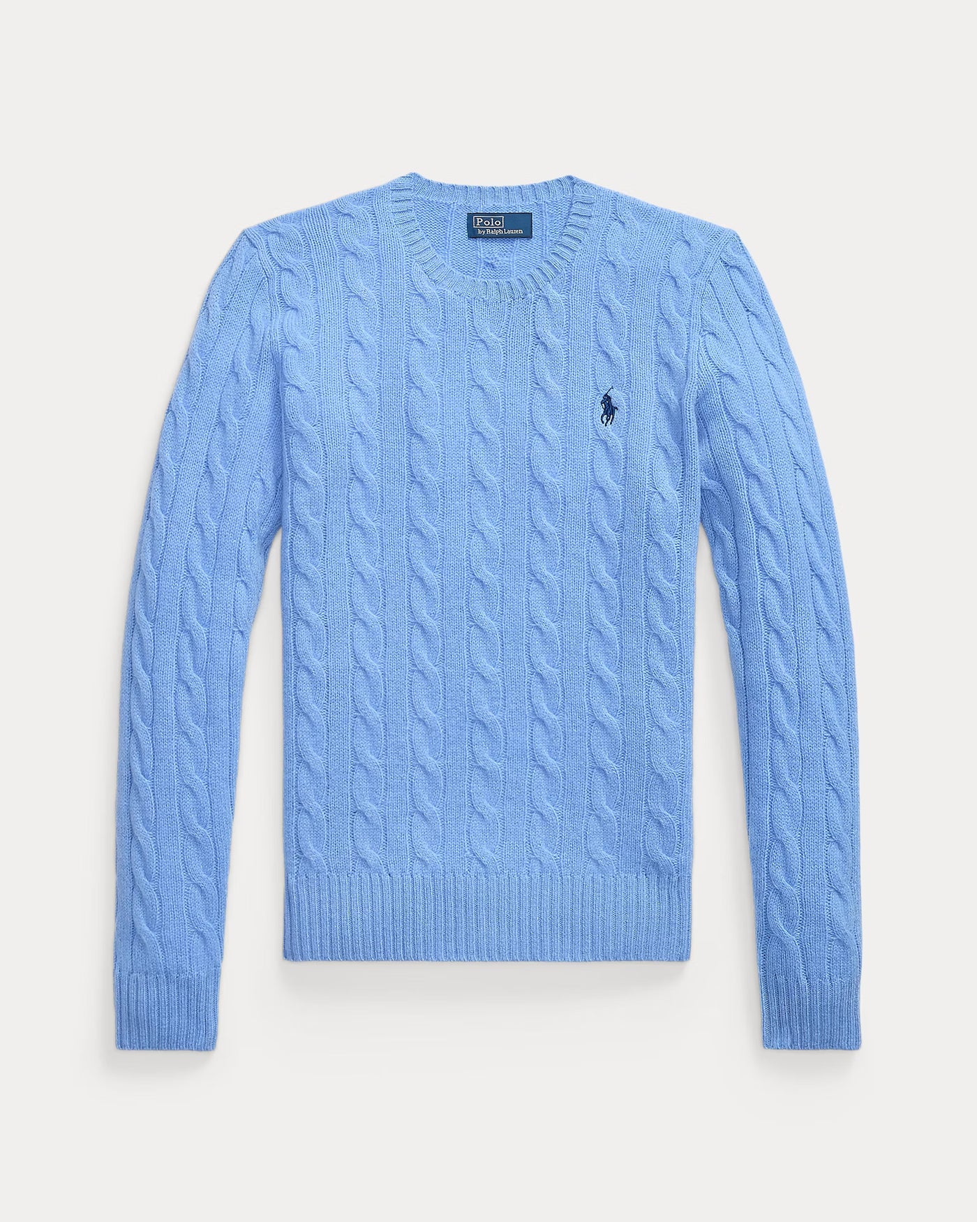 Ralph Lauren Cable Wool-Cashmere Crewneck Jumper | Litchfield Blue