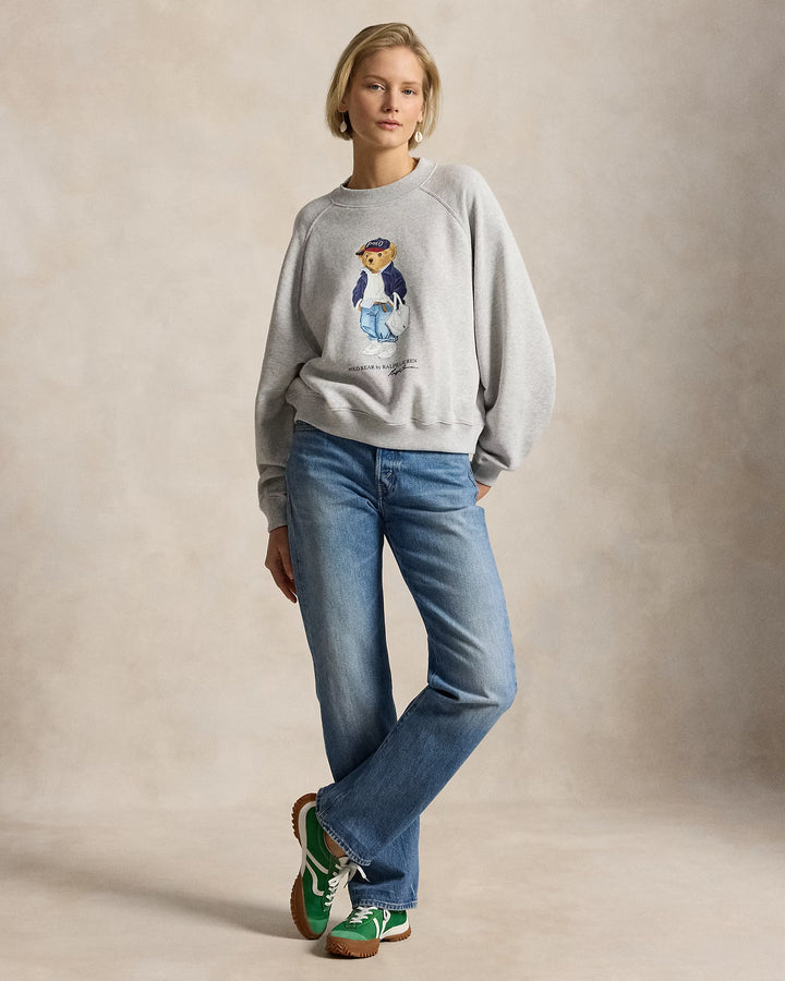 Ralph Lauren Polo Bear Lightweight Fleece Crewneck | Light Smoke