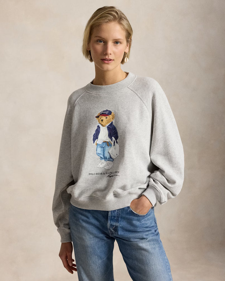 Ralph Lauren Polo Bear Lightweight Fleece Crewneck | Light Smoke