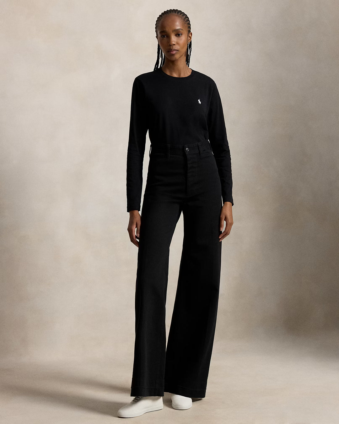 Ralph Lauren Classic Fit Jersey Long-Sleeve Tee | Black
