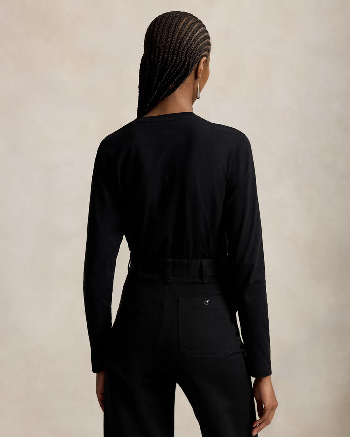 Ralph Lauren Classic Fit Jersey Long-Sleeve Tee | Black