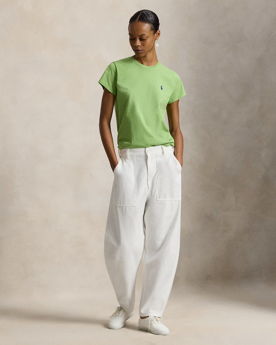 Ralph Lauren Classic Fit Cotton Jersey Women's Crewneck Tee | Parakeet Green